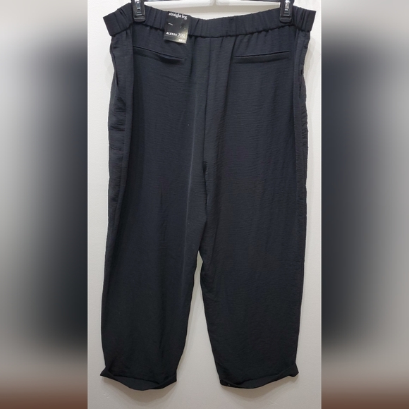 ALFANI Black Straight Leg Flowy Dress Pants - Picture 2 of 8
